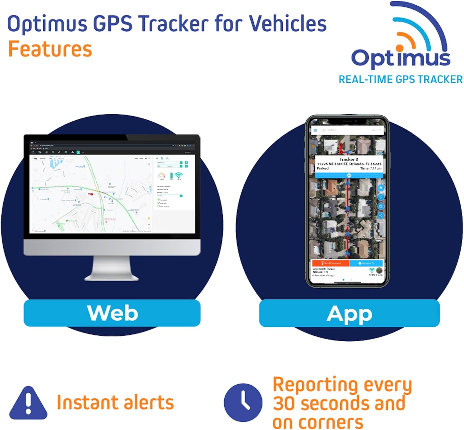 Optimus Wired GPS Tracker for Vehicles - Easy Installation on Car's Battery - Low Cost Subscription Plan Options