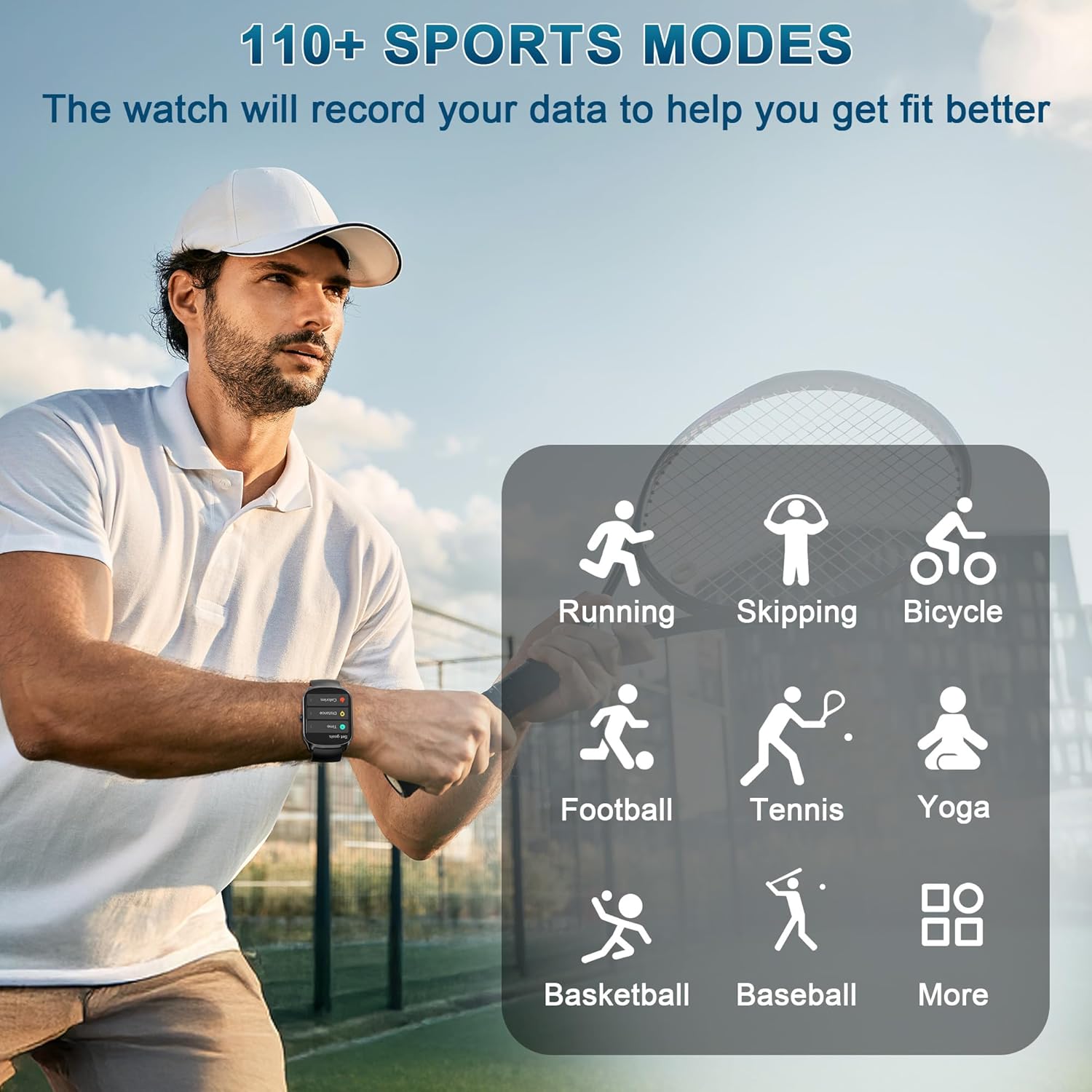 Smart Watch for Men Women, 1.95'' HD Curved Screen Smartwatch(Answer/Make Call), Fitness Tracker with 112 Sport Modes, IP68 Waterproof Fitness Watch with Heart Rate/Sleep Monitor/Pedometer/Calories