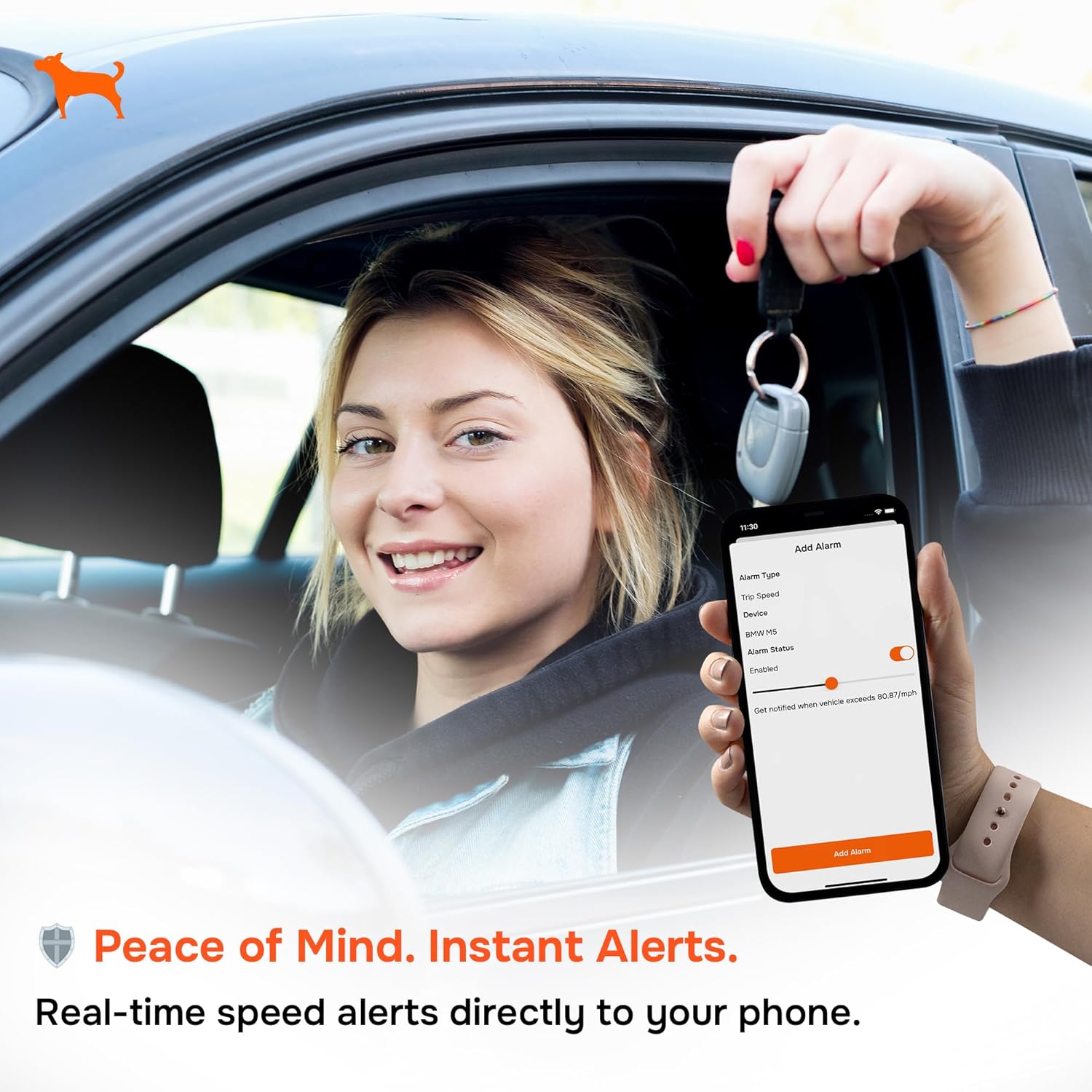 Wired GPS Tracker for Vehicles, No Monthly Fee, No Subscription, 4G SIM and Data Included, Business Fleets, Quick Install, Speeding Alerts, Mileage Tracking, Trip History, USA Developed, Moto Watchdog